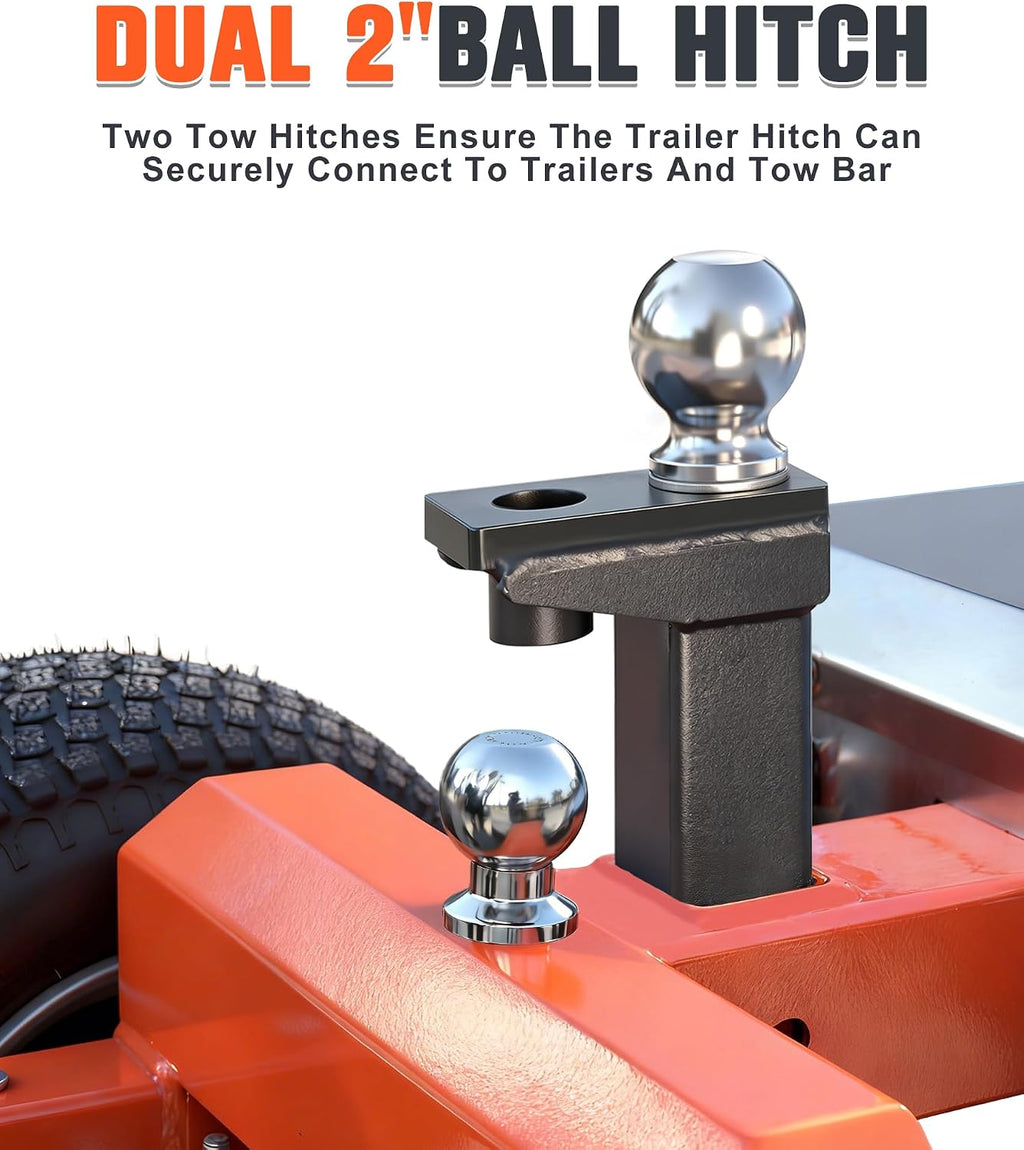 Electric Trailer Dolly,48V 6 Wheel 800W Motorized Trailer Dolly with 2 & 2-5/16 in Hitch Balls,7500Lbs Max Trailer Weight 1100Lbs Tongue Weight, for RV Campers, Cargo & Utility, Boat, Car Trailers
