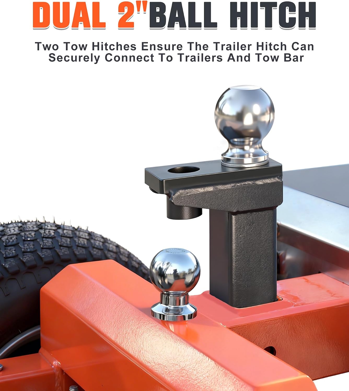 Electric Trailer Dolly,48V 6 Wheel 800W Motorized Trailer Dolly with 2 & 2-5/16 in Hitch Balls,7500Lbs Max Trailer Weight 1100Lbs Tongue Weight, for RV Campers, Cargo & Utility, Boat, Car Trailers