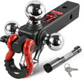 trailer hitch tri-ball mount: with swivel tow shackle, main product view