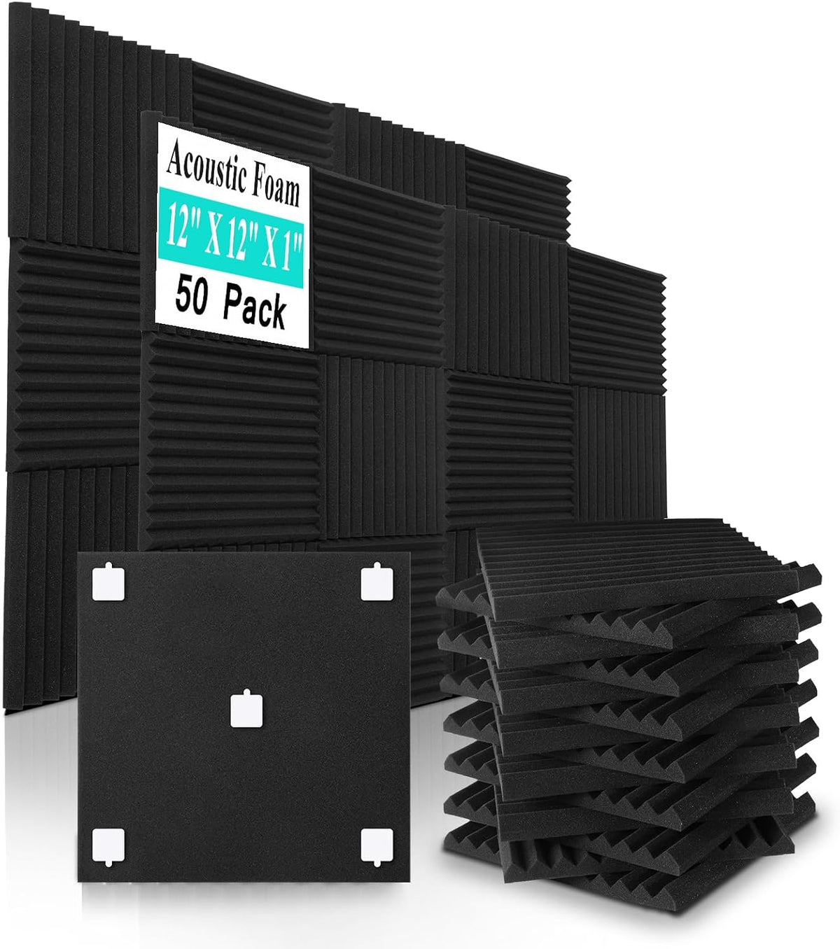 sound proof foam panels,12"×12"×1" acoustic foam panels, high, main product view