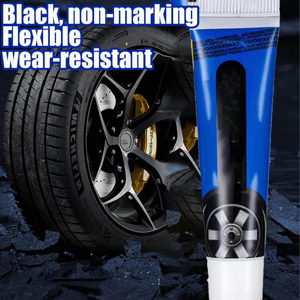 60ml Weather-Resistant Waterproof Flexible Tire Repair Adhesive, Multifunctional Car Tire Repair Glue,Waterproof Strong Tire-Repair Sealant (Black,5PC)