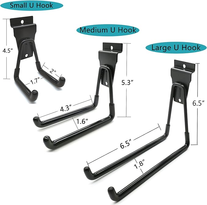 Slatwall Hooks, Garage Slatwall Accessories, 14 Pack Utility Hooks - Image 7