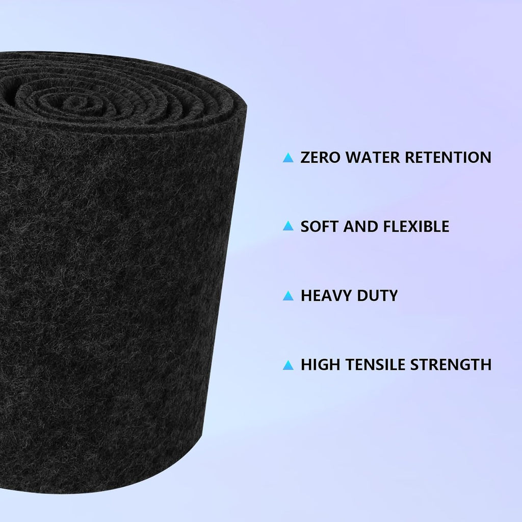Boat Trailer Bunk Carpet, 13ft X 24inch Wide Marine Carpet for Boats Replacement, 8mm Thick Marine Grade Padding for Covering Boat Trailers,Jet Ski Ramps,Boat Lift Bunks or Runners - Black