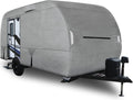 Leader Accessories R-POD Cover Travel Trailer RV Cover Teardrop Windproof Extra Thick with Adhesive Repair Patches (r-pod tt Cover, Model 4 - Up to 17' 7" L, Door in Back)