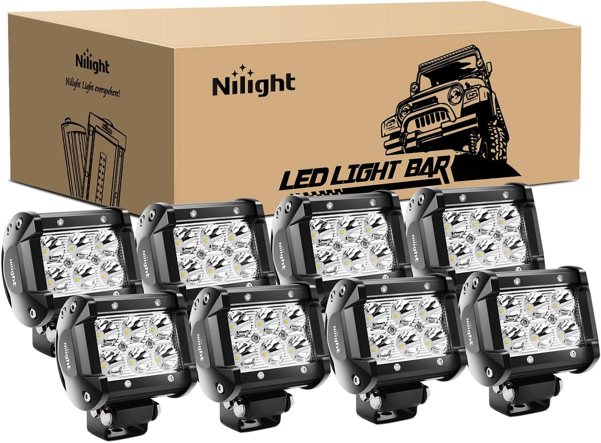 nilight - ni 06a-18w led light bar 8pcs, main product view