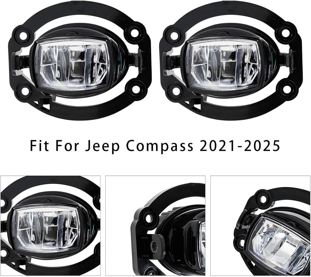 LED Front Driving Fog Light for Jeep Compass 2021-2025 68470159AA Pair Or 1pc(1 Pair)