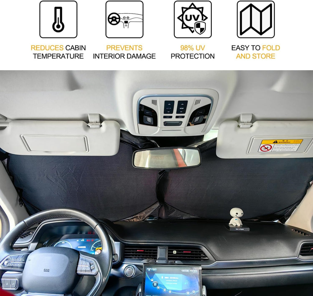 XHRING Windshield Sun Shade for Lexus is IS250 IS350 IS300 IS460 is Couple ES ES350 RC CT LS UX Series Accessories, Car Front Window Sunshade Sun Visor Shield for Lexus Sedans Sun Protection
