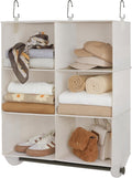 storageworks hanging closet organizer with rod, 6 sections, main product view