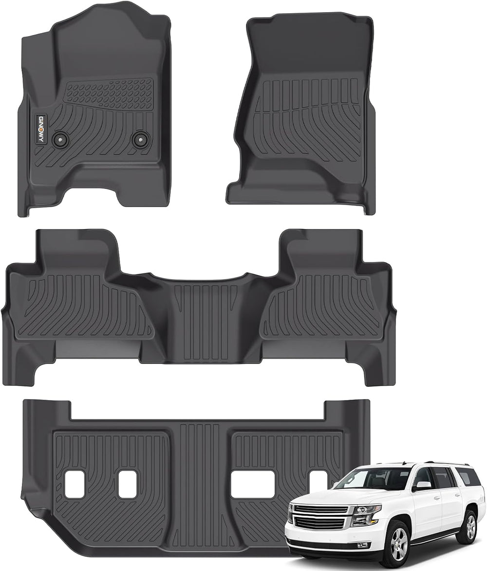 GINOWY-Floor Mats for Chevy Suburban/GMC Yukon XL 2015-2020 2nd Row