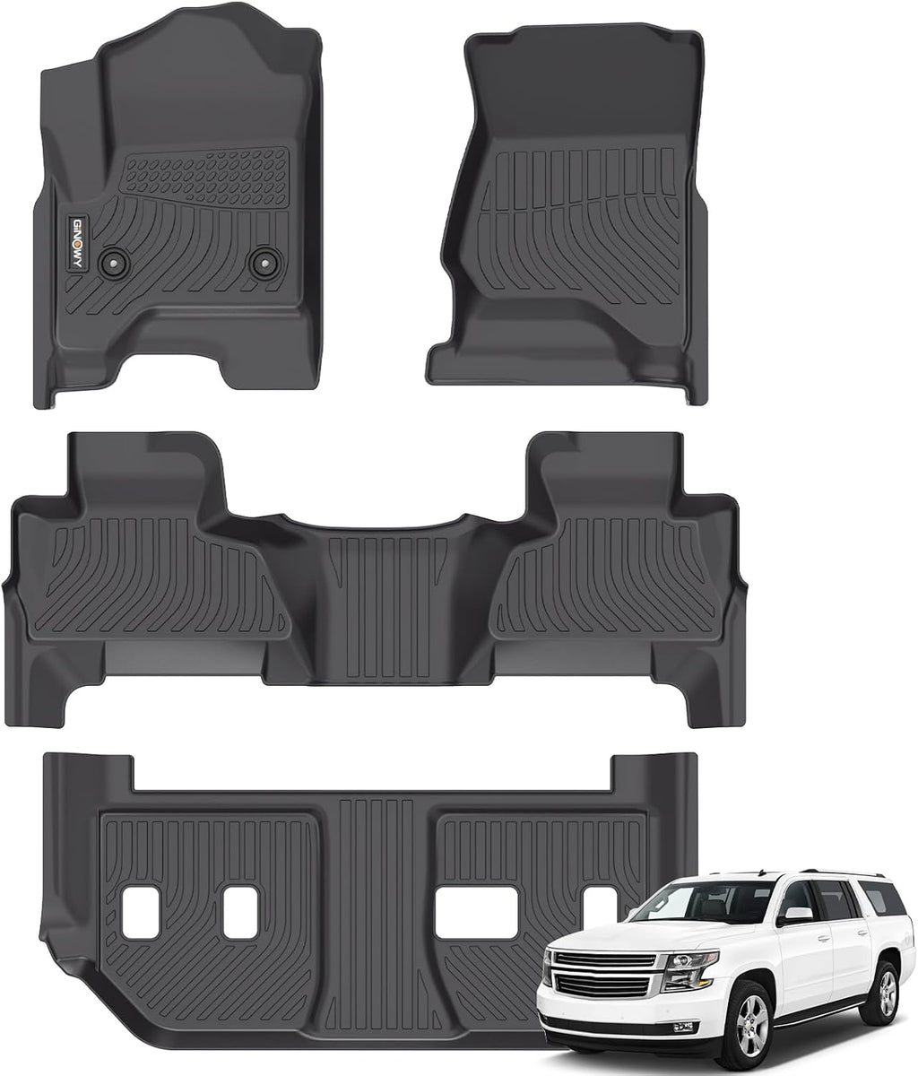 GINOWY-Floor Mats for Chevy Suburban/GMC Yukon XL 2015-2020 2nd Row