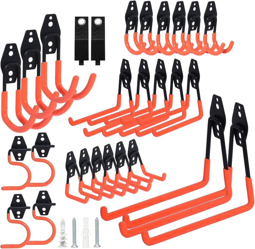 28 Pack Steel Heavy Duty Garage Hooks Storage Hooks