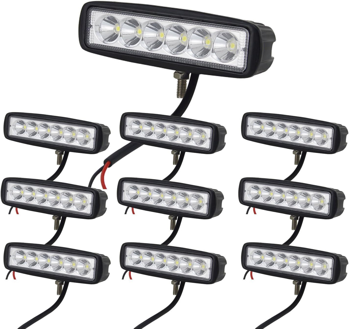 willpower 10 pieces 6 inch 18w led work, main product view