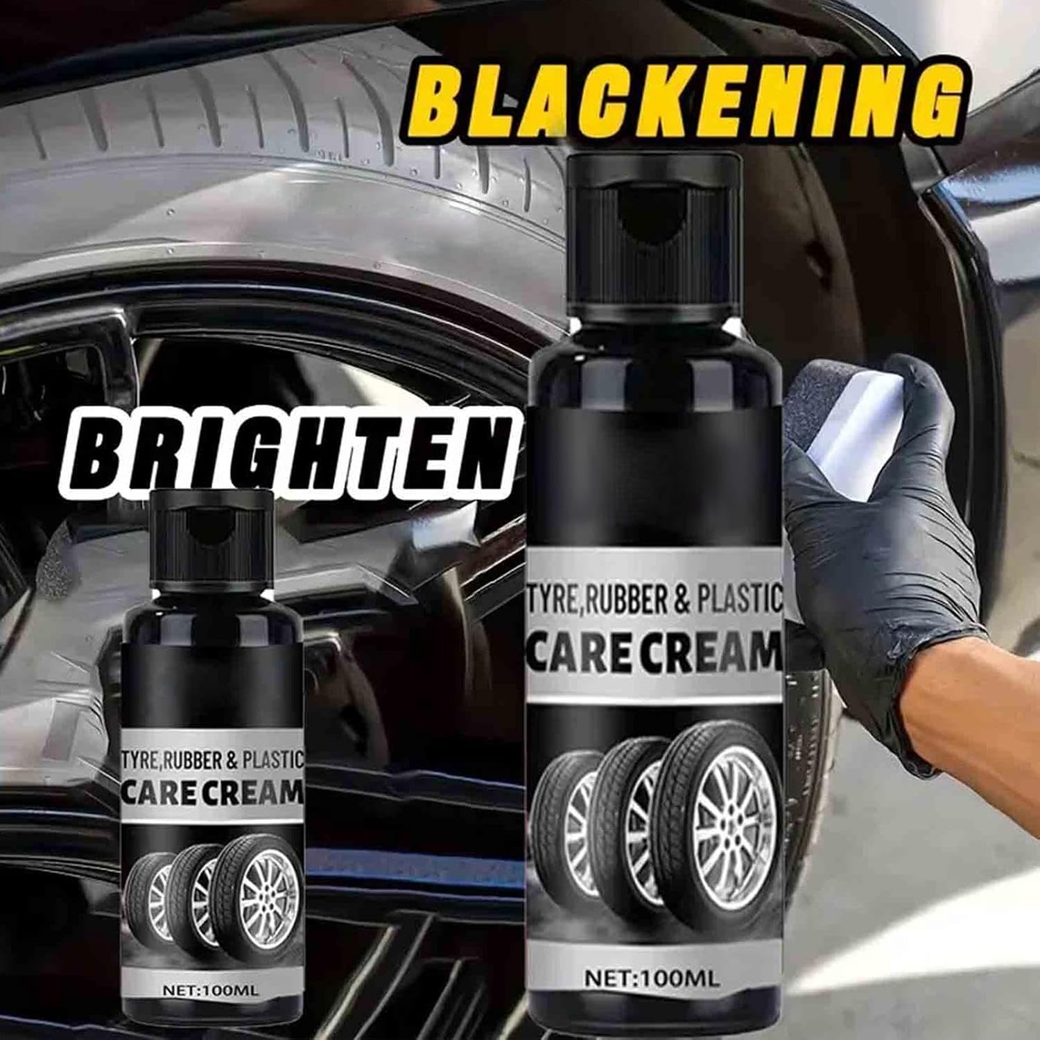 Tire Coating Cream - Hydrophobic Stain Resistant Prevents Cracking | Restore Shine Tire Coating Paste,for Drivers Professionals Garage Repair Shop Caravan Sedan Truck