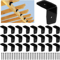 morningro 24 pcs black pergola hardware rafter clips, main product view