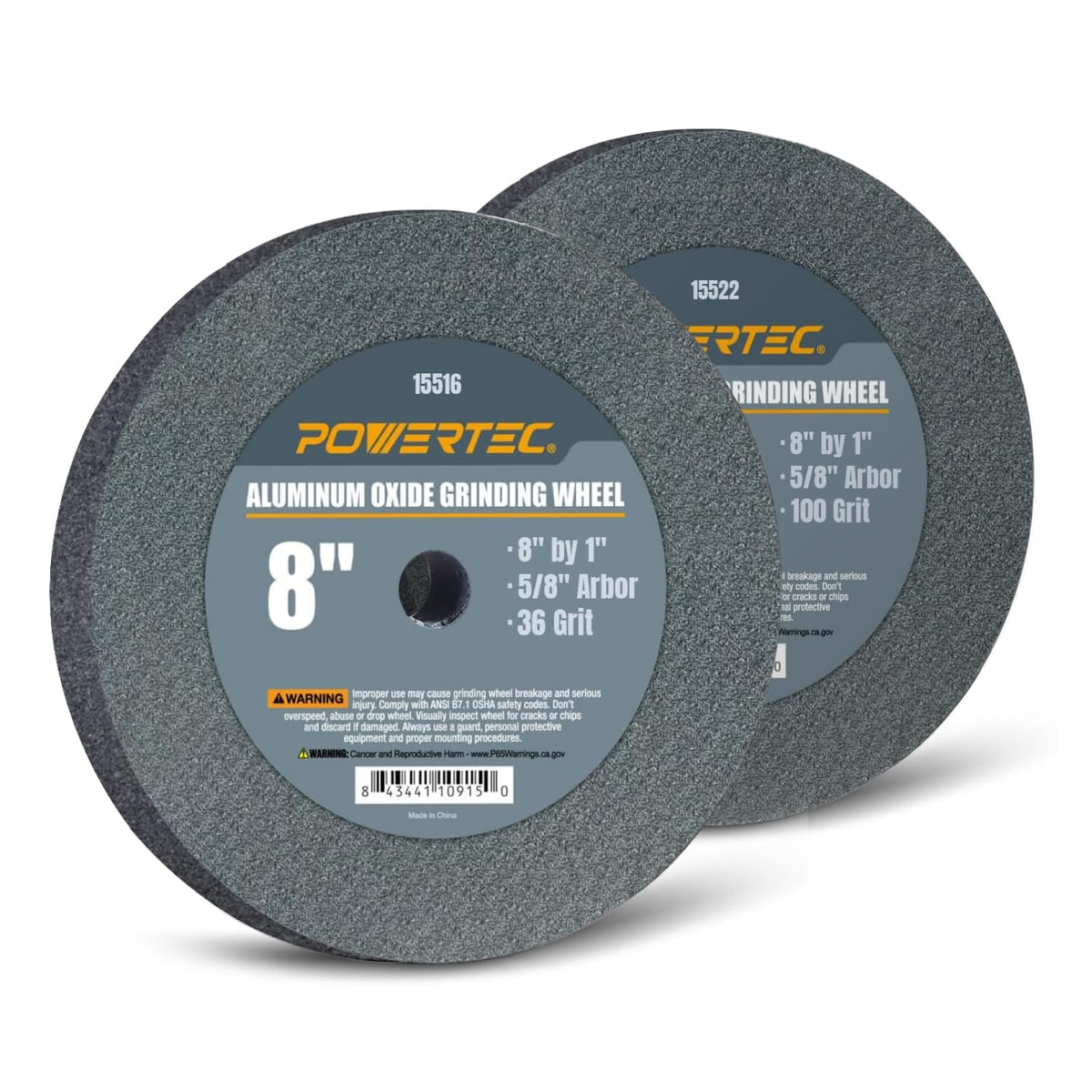 powertec bench grinder wheel 8 inch 36 &, main product view