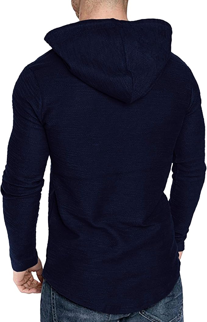 Lexiart Mens Fashion Athletic Hoodies Sport Sweatshirt Solid Color Fleece - Image 5