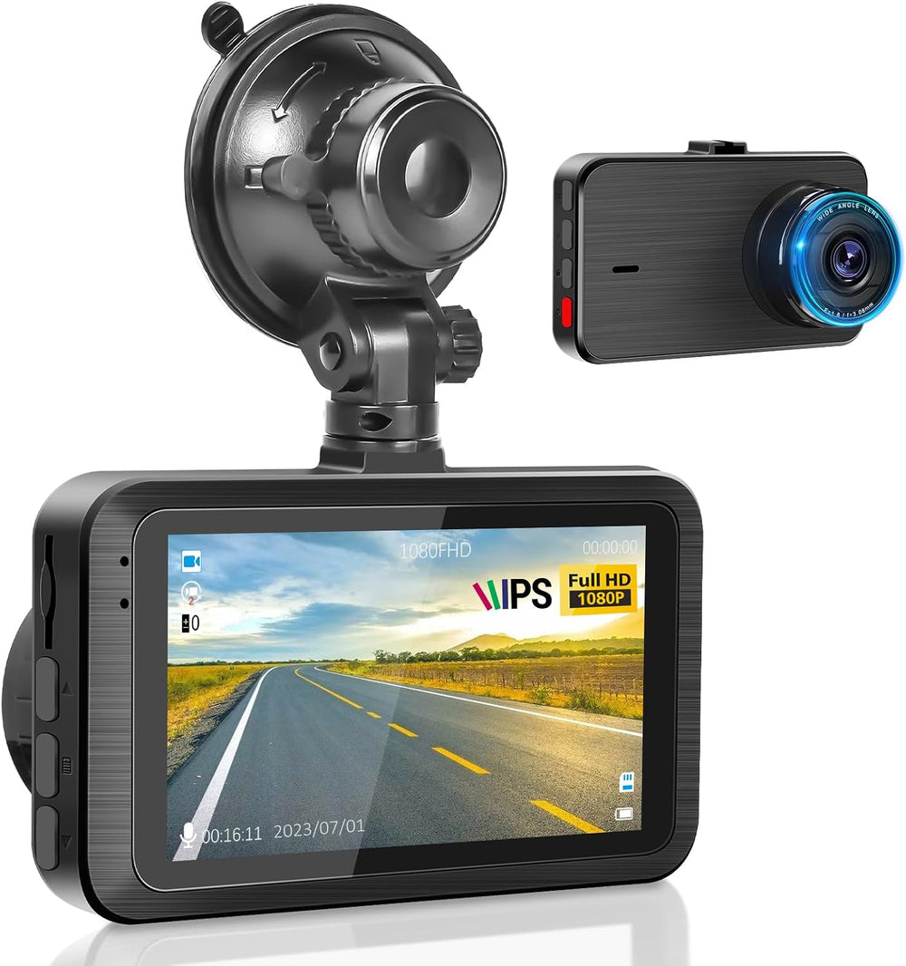 Dash Camera for Car - 3 Inch 1080P IPS Touchscreen Car Camera - G-Sensor/Loop...