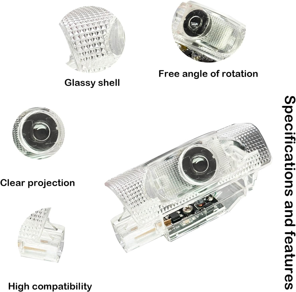 2Pcs Car Door LED Projector, Puddle Lights Door Light Welcome Lights Car Door Light Compatible with LS/ES/is/LX/RX/GS/GX/RC/UX Accessorie