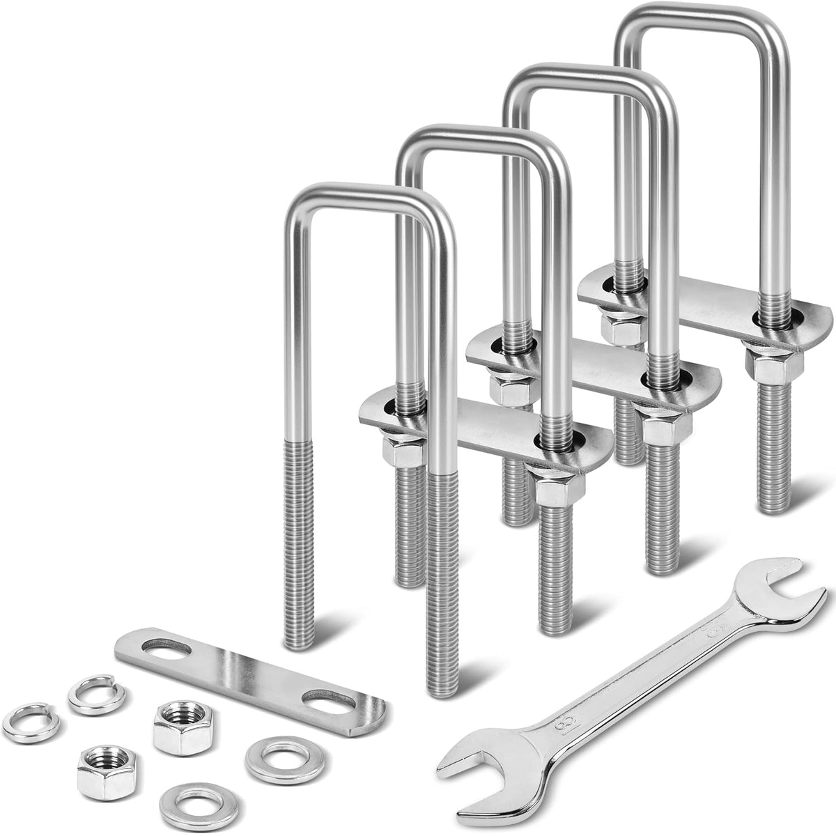 4 sets m12 square u bolts 2 inch, main product view