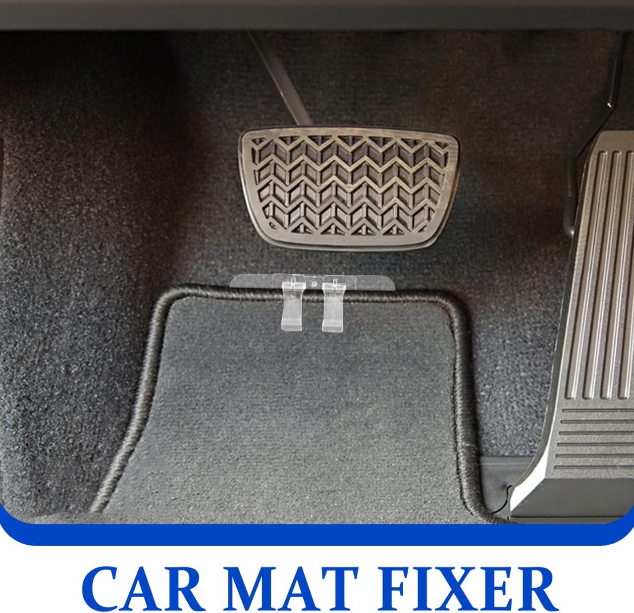 Transparent Mat Clips Carpet Anti-Skid Mat Retainer Clips with Adhesive Tape Auto Carpet for Floor Retention Easy Install Interior Accessories