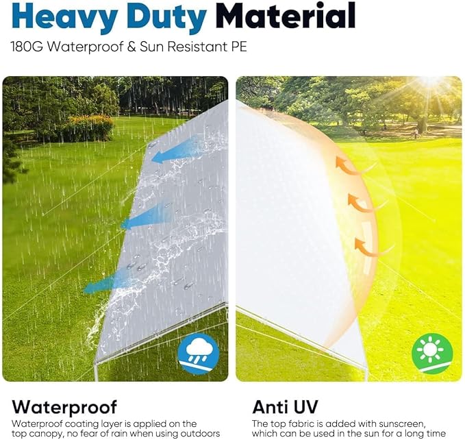 Quictent 10x20 ft Heavy Duty Car Canopy Galvanized Frame Carport Outdoor Party - Image 4