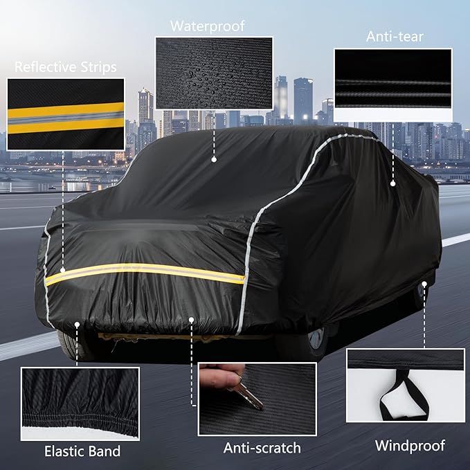 Pickup Truck Cover Waterproof All Weather, Outdoor Sun UV Rain Pickup Protection - Image 6