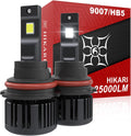 Hikari 2025 25000LM 9007 HB5 Dual Beam LED Bulbs, Fog Light, 45W Upgraded Core