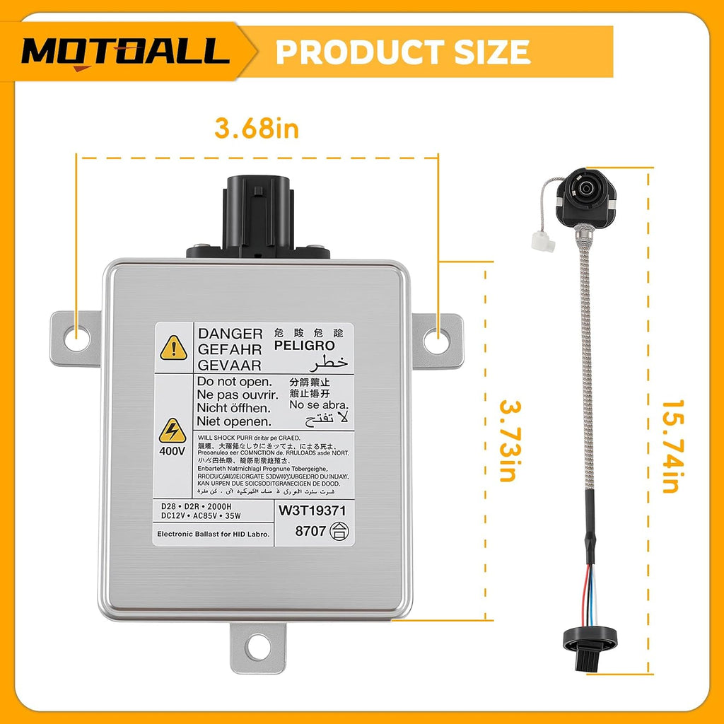 MOTOALL W3T15671 Xenon HID Ballast Control Unit Assembly Module for Acura Mazda Mitsubishi W3T19371 W3T13072