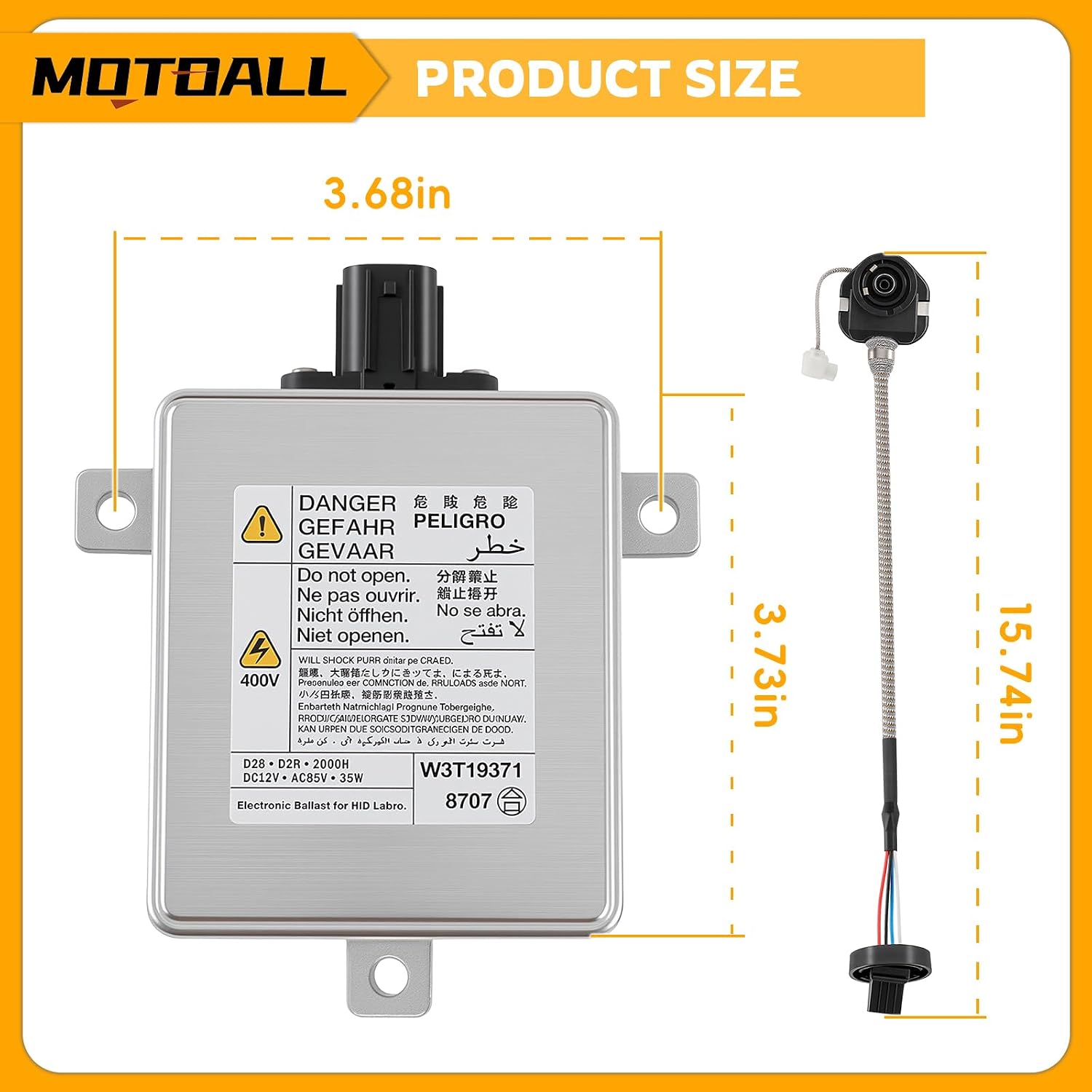 MOTOALL W3T15671 Xenon HID Ballast Control Unit Assembly Module for Acura Mazda Mitsubishi W3T19371 W3T13072
