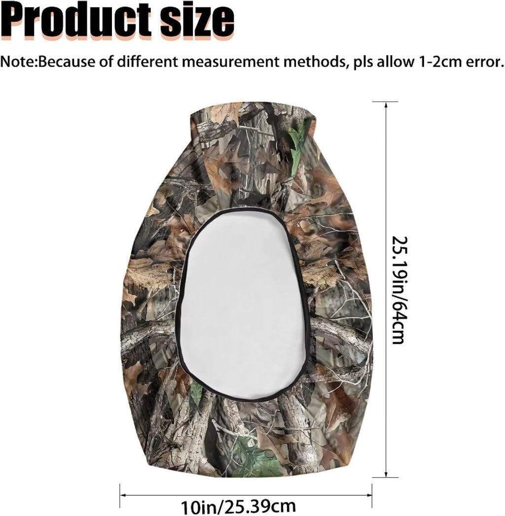 Camo Hunting Forest ATV Seat Cover Four Wheeler Accessories Breathable Padded Protector ATV Back Seat Powersports Cushion Covers Universal Waterproof Elastic
