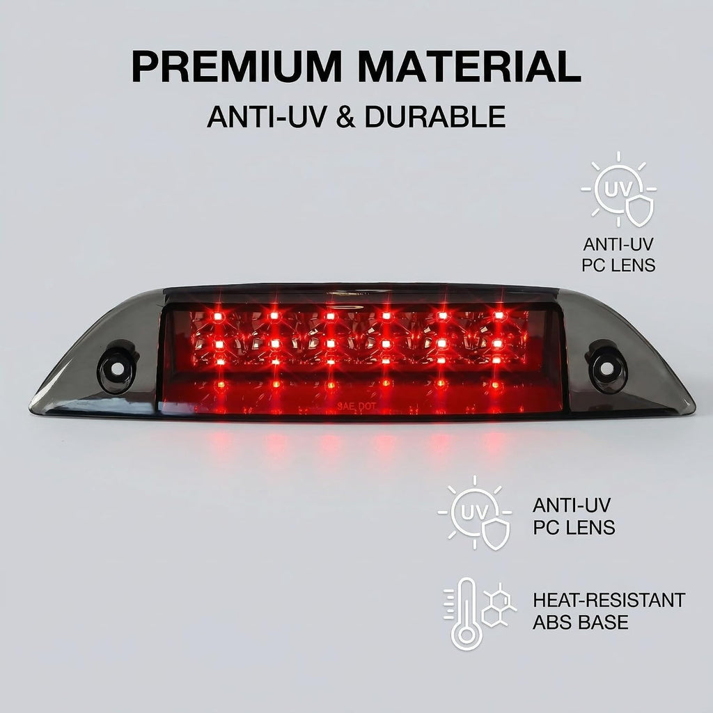 LED 3rd Brake Light Compatible with Chevy Camaro 1993-2002, Smoked Lens, High Mount Stop Light Replacement