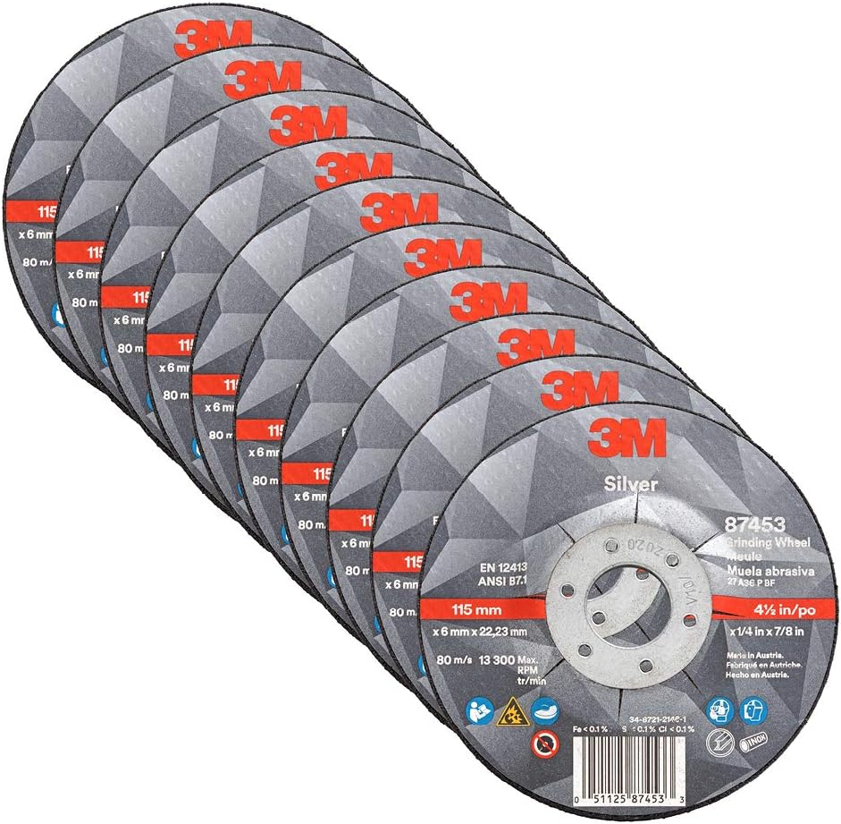 3m silver depressed center grinding wheel, 87453, 36+, main product view
