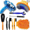 10pcs Bike Cleaning Kit, Bicycle Clean Brush Tool Including Chain Cleaner by QeeHeng