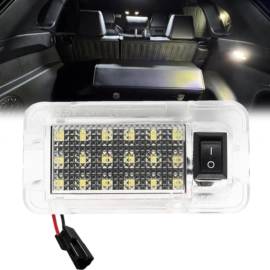 1PC LED Luggage Compartment Lights w/Switch Compatible with Toyota RAV4 Sienna Highlander Prius Venza Scion tC xB, Replacement for Lexus RX350 CT200h NX300h White LED Interior Trunk Cargo Area Lamp