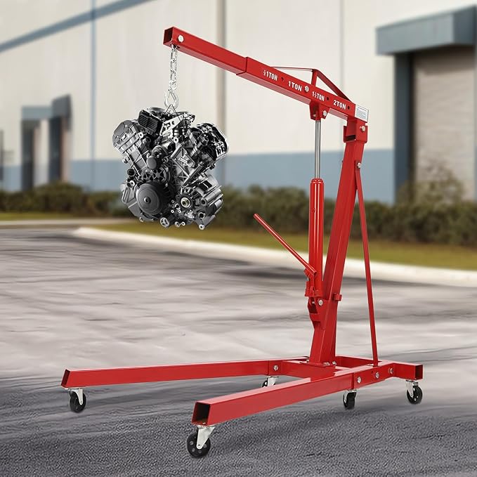 Folding Engine Crane 2 Ton Folding Engine Hoist 4400lbs Crane Hoist Lift - Image 2