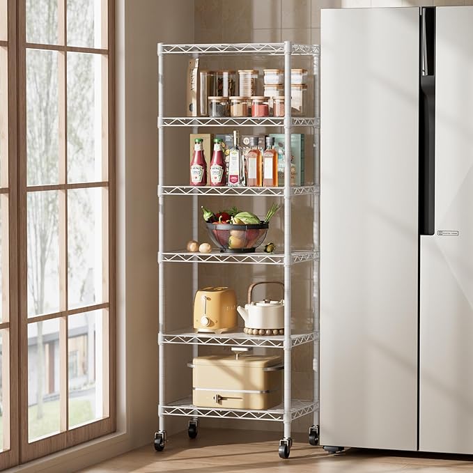 SINGAYE 6 Small Wire Shelves Kitchen Pantry Close Home Organizers and Storage - Image 8