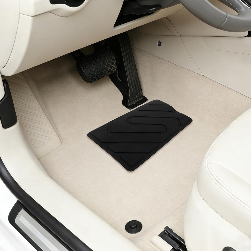 5pcs Car Floor Mat Heel Pad, Universal Anti-Skid Heel Scuff Plate, Auto Home Carpet Protector Patch for Driver Side Foot Rest