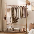 yoobure solid wood clothing rack, 4-in-1 wooden clothes, main product view