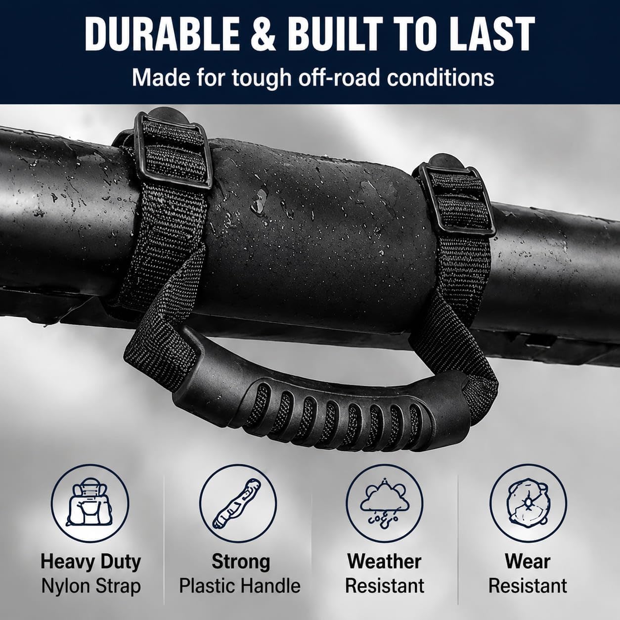UTV Grab Handle Roll Bar Strap for Kawasaki Mule PRO-FXT Ranch 2025-2026,Soft Foam Hand Grip Safety Assist Handle Easy Install No Drill