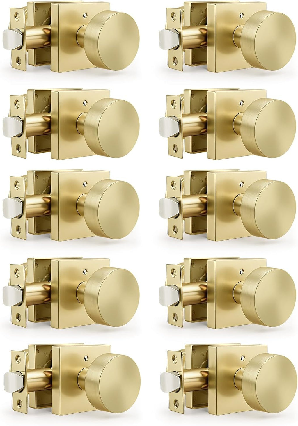 gobrico brushed gold privacy interior door knobs with, main product view