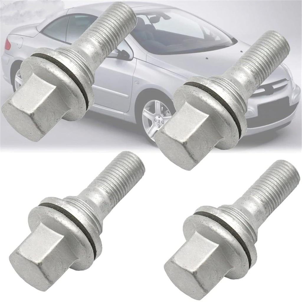 Car Wheel Studs Compatible with Peugeot for 1007 2005 2006 2007 2008 2009 for 3008 2009-2016 OEM 9644576680 4Pcs Car Tire Wheel Studs Bolts Nuts