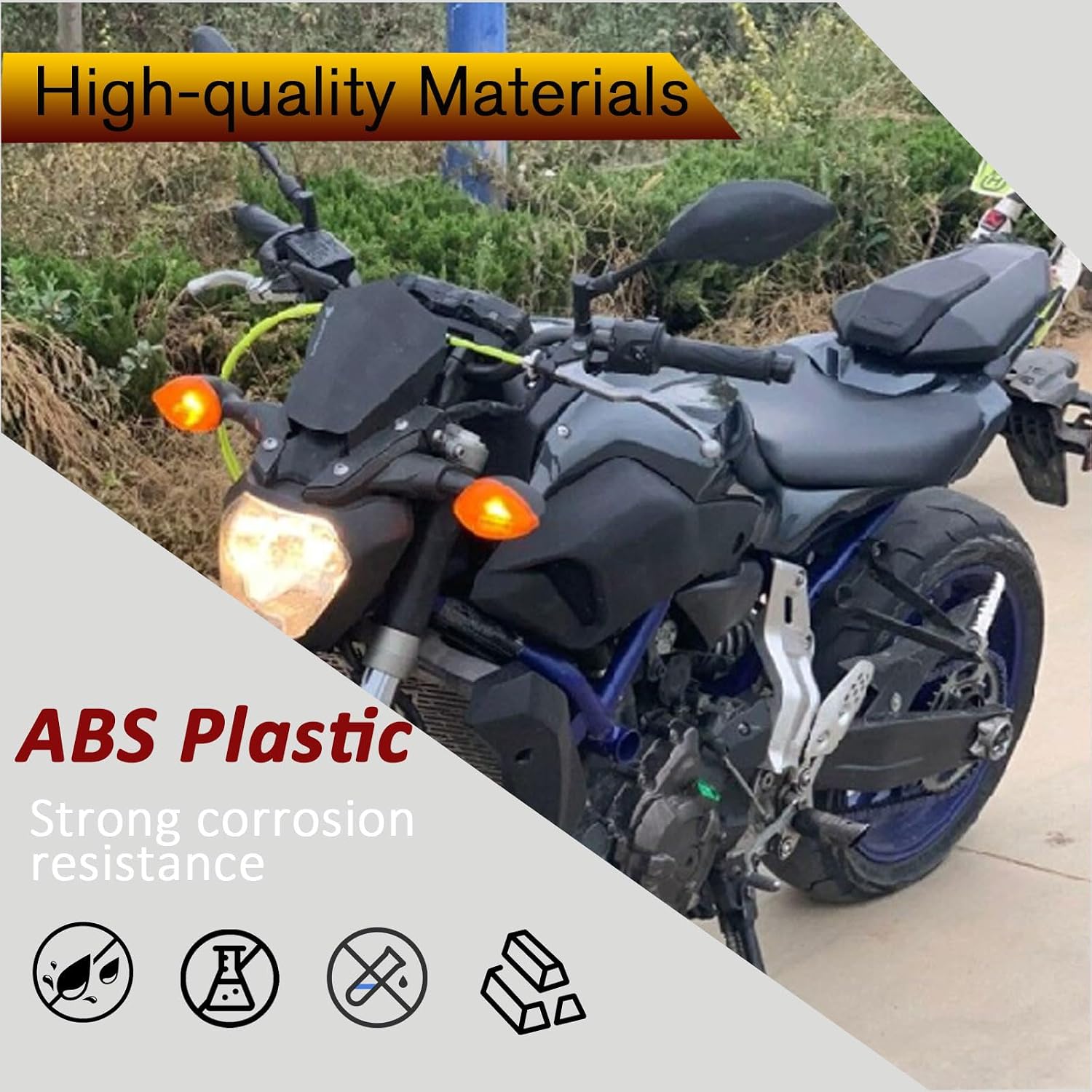 Motorcycle Rear Seat Cowl mt07 Rear Seat Cover Passenger Pillion Solo Fairing Cover Tail Section fit for Ya&m&a&ha MT07 FZ07 MT 07 FZ 07 MT-07 FZ-07 2014-2021 (Matte black)