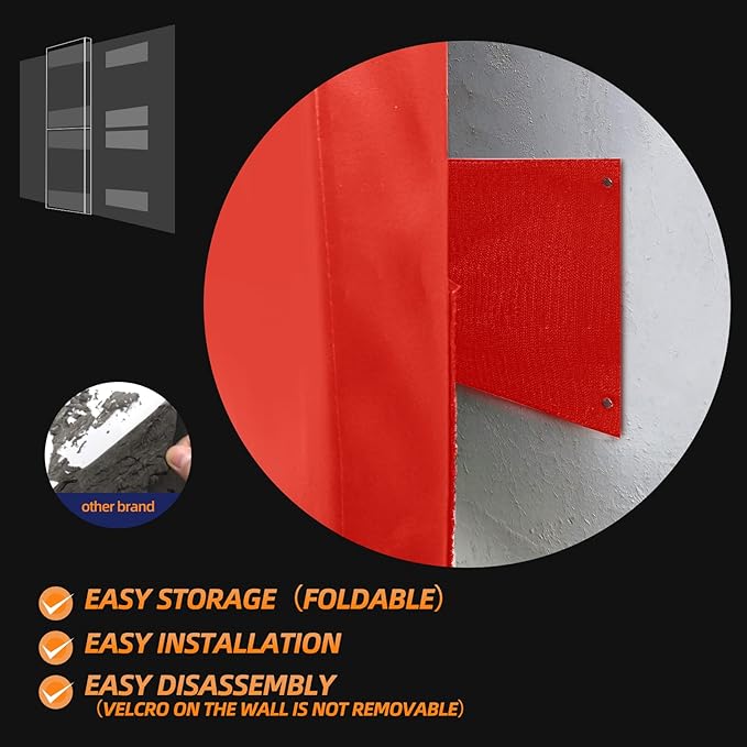 PROGOAL 2"/4" Thick Foam Protection Wall Pad，Gym Basketball-Court - Image 6