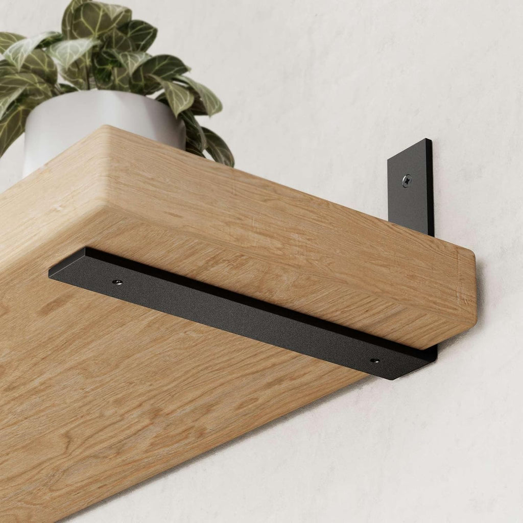 heavy duty 10-inch black shelf brackets, l shelf, main product view