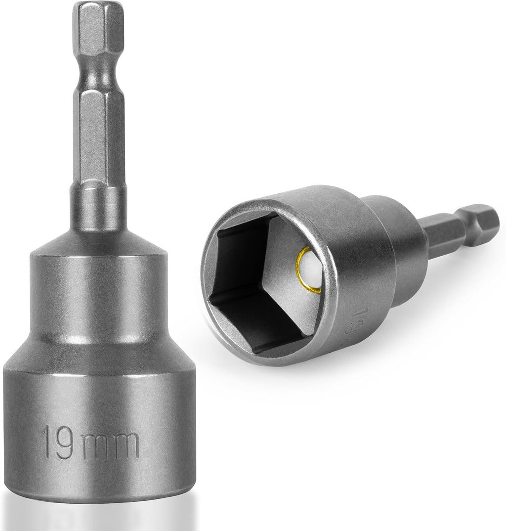 TONDA RV Scissor Jack Socket, Camper Travel Trailer Drill Adapter, Works with 3/4 inch or 19mm Hex Drive Jacks, 1/4 Inch Hex Shank, 2 Pack