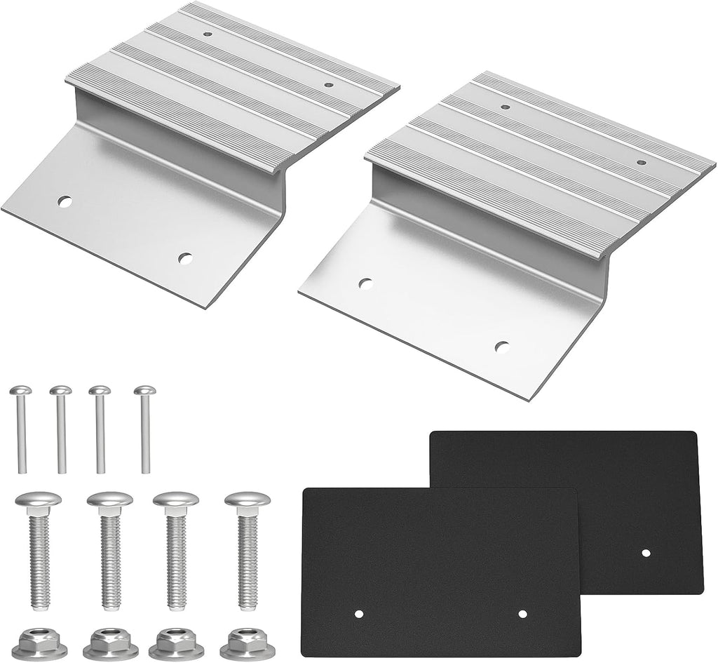 Salcod Aluminum Ramp Top Kit, 2"× 8" Heavy Duty Loading Ramp Ends for Truck, Motorcycle, Lawn Mower, and ATV, 700 lbs Capacity Per Ramp