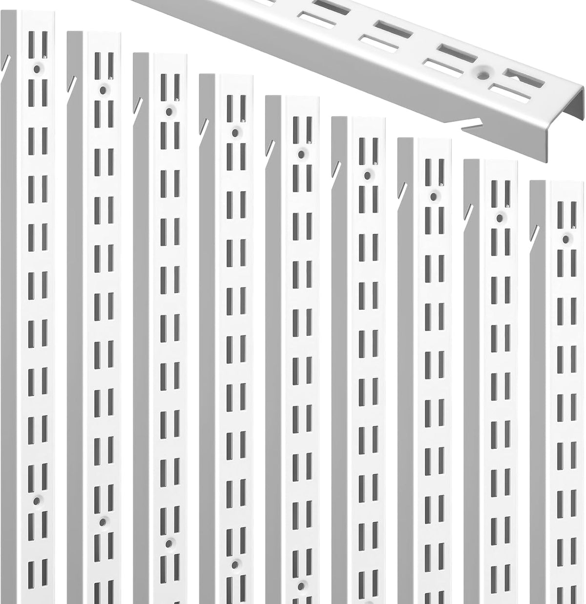 tandefio 12 pcs shelf rails track system, 47.5 shown in use