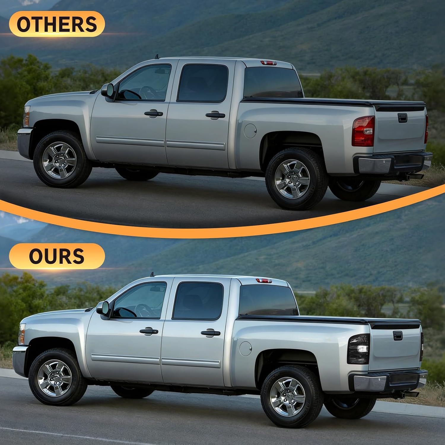 MAYELLO Smoked Black Tail Lights with Red Bulbs fit for 2007–2013 Chevy Silverado 1500, 2007–2014 Silverado 2500/3500 Single Rear Wheel, Plug & Play Upgrade Murdered Out Rear Lamps