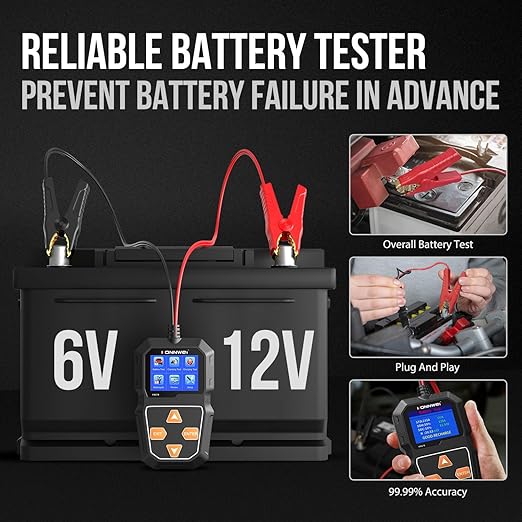KONNWEI KW218 6V 12V Car Battery Tester 100-2000 CCA Automotive Battery Load - Image 2
