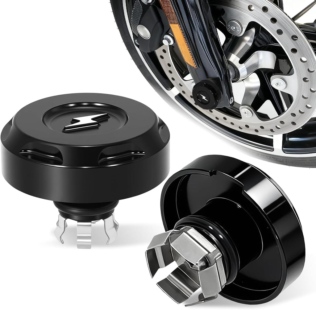 Front Axle Nut Covers Caps for Harley Street Glide, Road Glide, CVO FLTRX FLHX 2024-2026